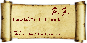 Posztós Filibert névjegykártya